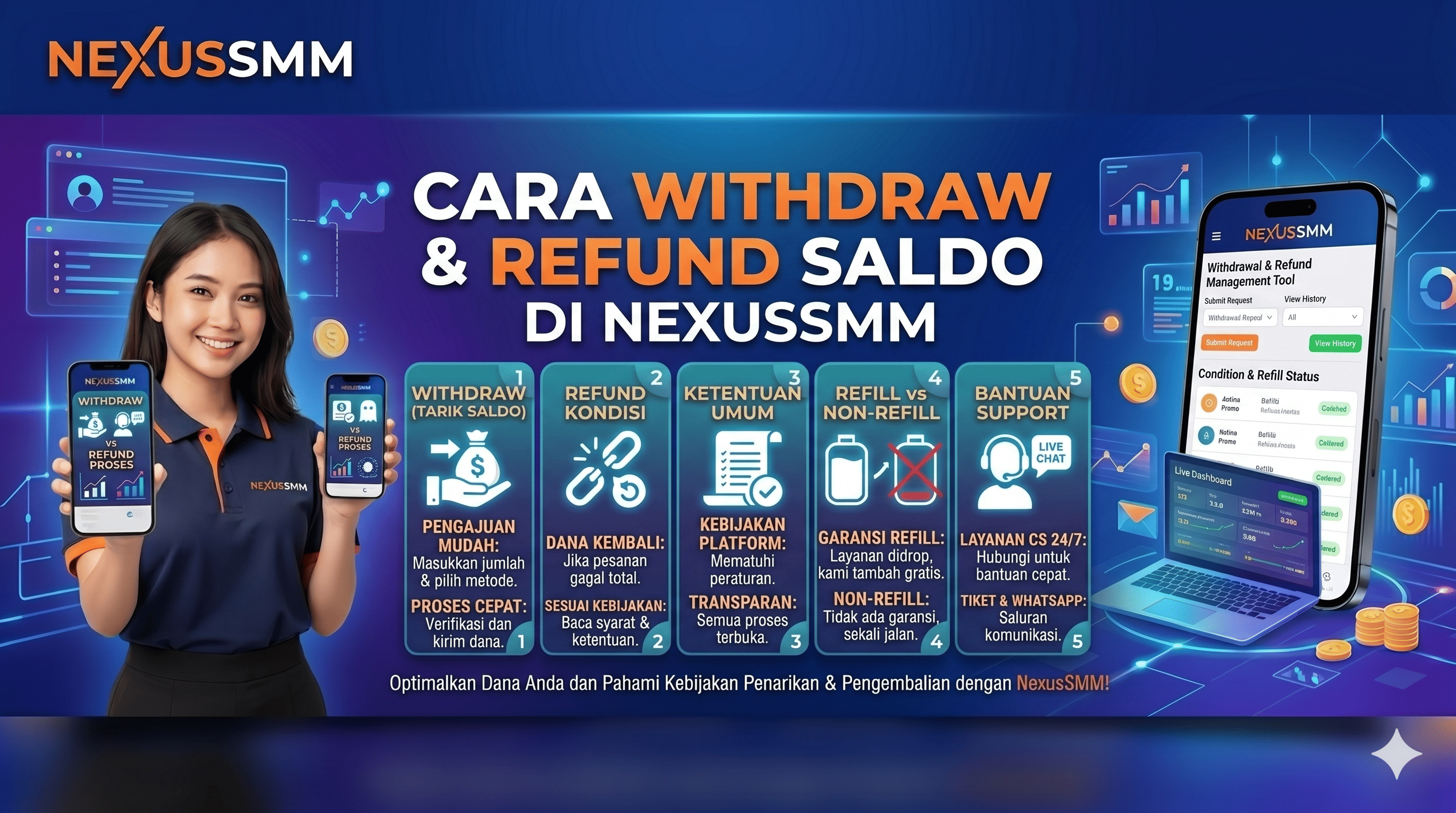 Cara Withdraw & Refund Saldo di NexusSMM