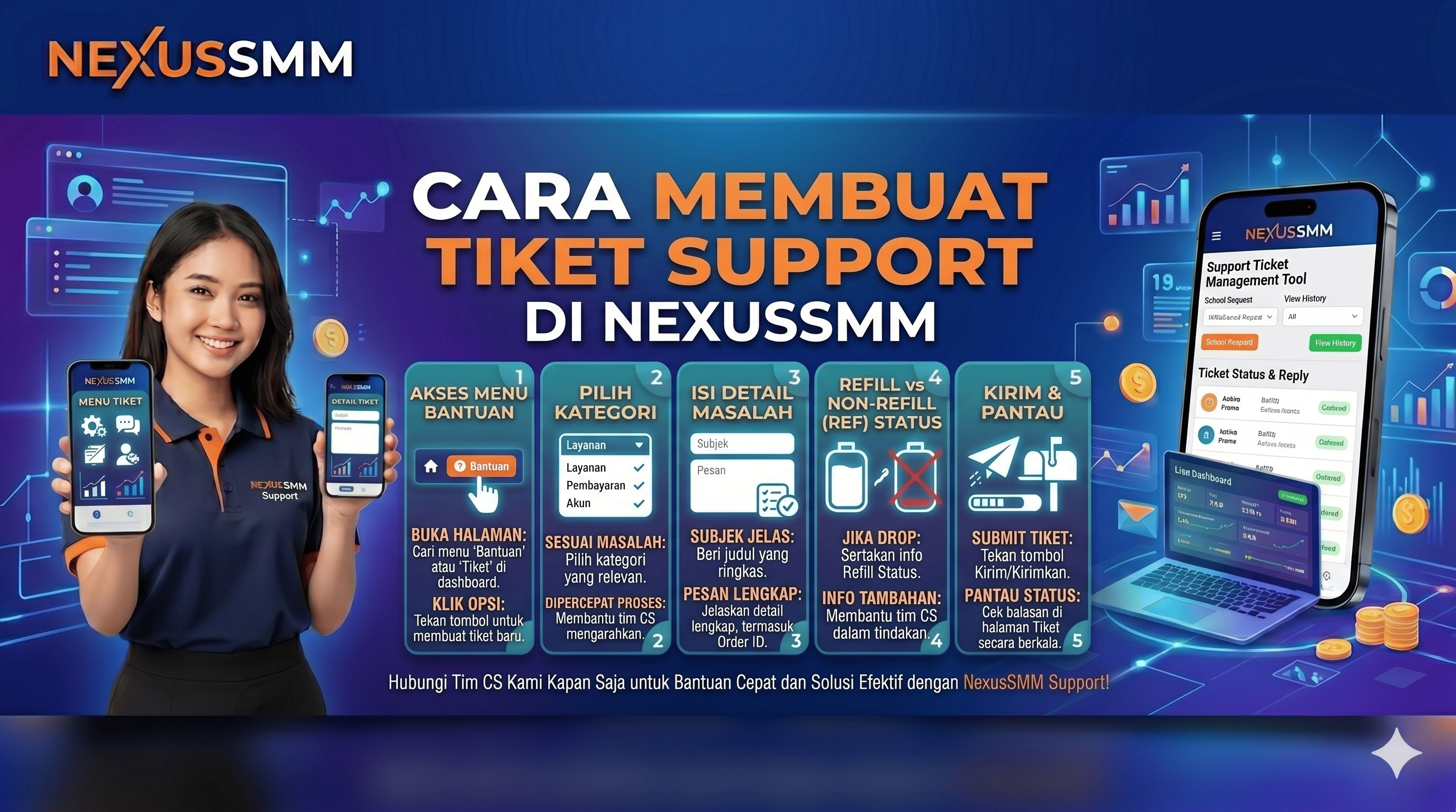 Cara Membuat Tiket Support di NexusSMM